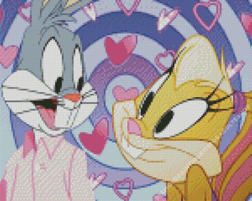 Bugs Bunny And Lola Cartoon Diamond Painting