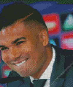 Casemiro Brazilian Football Player Diamond Painting