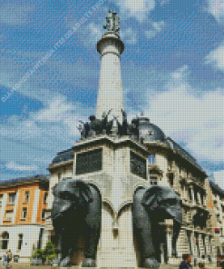 Chambery Elephant Fountain Diamond Painting