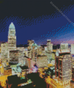 Charlotte City At Night Diamond Painting