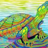 Colorful Psychedelic Sea Turtle Diamond Painting