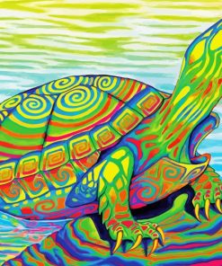 Colorful Psychedelic Sea Turtle Diamond Painting