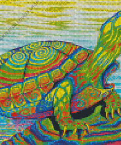 Colorful Psychedelic Sea Turtle Diamond Painting