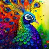 Colorful Peacock Bird Diamond Painting