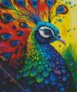 Colorful Peacock Bird Diamond Painting