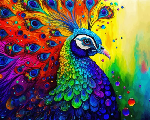 Colorful Peacock Bird Diamond Painting