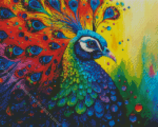 Colorful Peacock Bird Diamond Painting