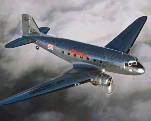 Douglas DC 3 Aircraft Diamond Painting