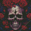 Floral Gothic Skull Diamond Painting