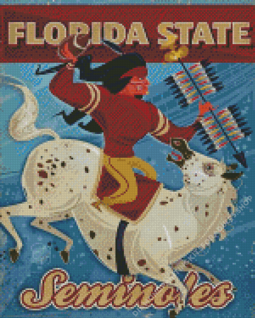 Florida State Seminoles Football Poster Diamond Painting