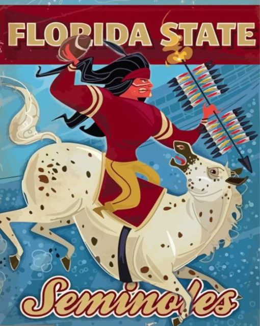 Florida State Seminoles Football Poster Diamond Painting