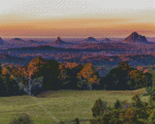 Glass House Mountain Diamond Painting