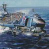 HMS Ark Royal Aircraft Art Diamond Painting