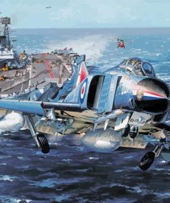 HMS Ark Royal Aircraft Art Diamond Painting