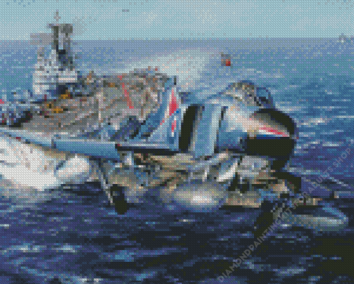 HMS Ark Royal Aircraft Art Diamond Painting