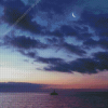 Half Moon Sunset Seascape Diamond Painting