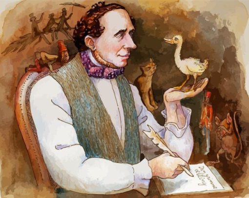 Hans Christian Andersen Danish Author Diamond Painting