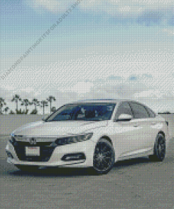 Honda Accord White Car Diamond Painting