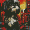 Illustration Black Shih Tzu Diamond Painting