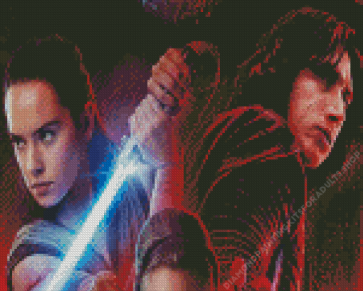 Kylo And Rey Star Wars Characters Diamond Painting