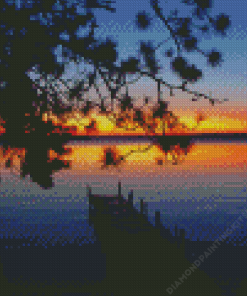 Lake Vermilion MN At Sunset Diamond Painting