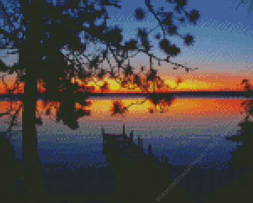 Lake Vermilion MN At Sunset Diamond Painting