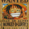 Luffy Wanted Poster Diamond Painting