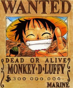 Luffy Wanted Poster Diamond Painting