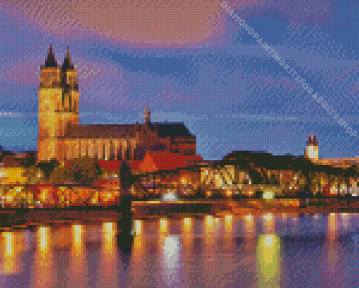 Magdeburg Lift Bridge Diamond Painting