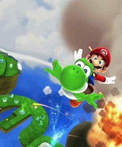 Mario Galaxy Video Game Diamond Painting