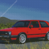 Mk2 Golf GTI Red Car Diamond Painting