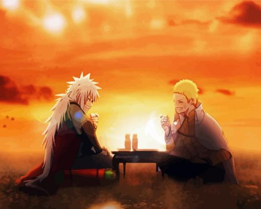 Naruto And Jiraiya Characters Diamond Painting