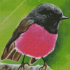 Pink Robin Diamond Painting