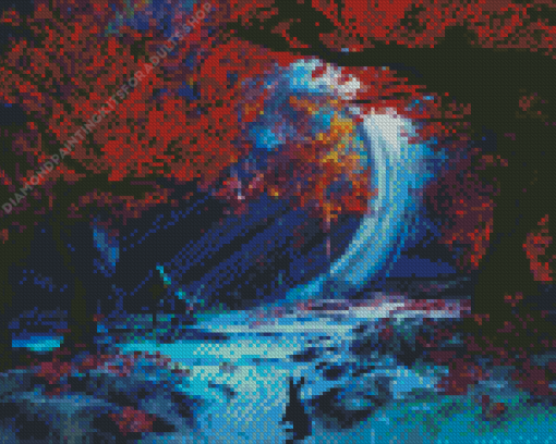 Red Fantasy Forest Diamond Painting