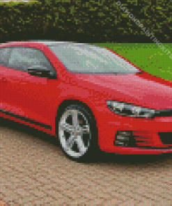 Red Vw Scirocco Diamond Painting