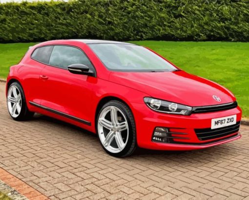 Red Vw Scirocco Diamond Painting