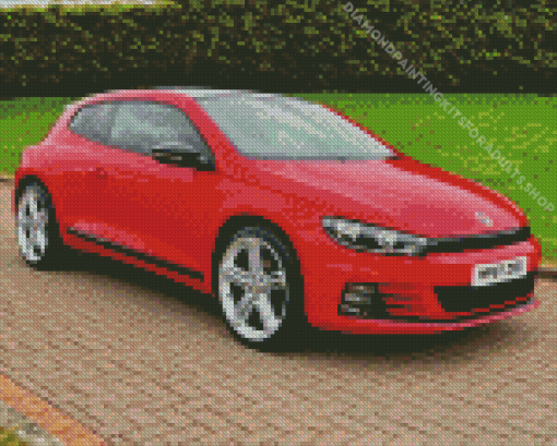 Red Vw Scirocco Diamond Painting