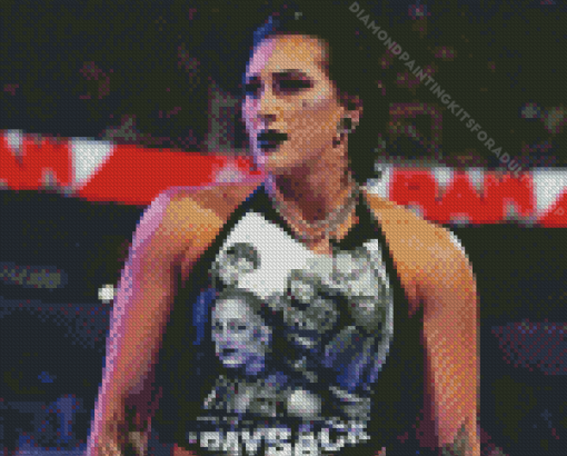 Rhea Ripley On WWE Raw Diamond Painting