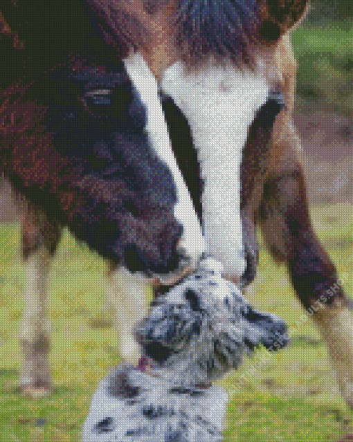 Shepherd And Horses Diamond Painting