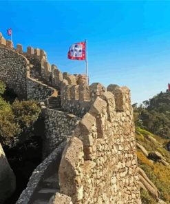 Sintra Mountains The Castle of The Moors Diamond Painting