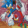 Sonic And Knuckles Fighting Diamond Painting