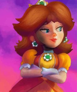 Super Mario Game Princess Daisy Diamond Painting