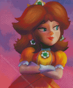 Super Mario Game Princess Daisy Diamond Painting