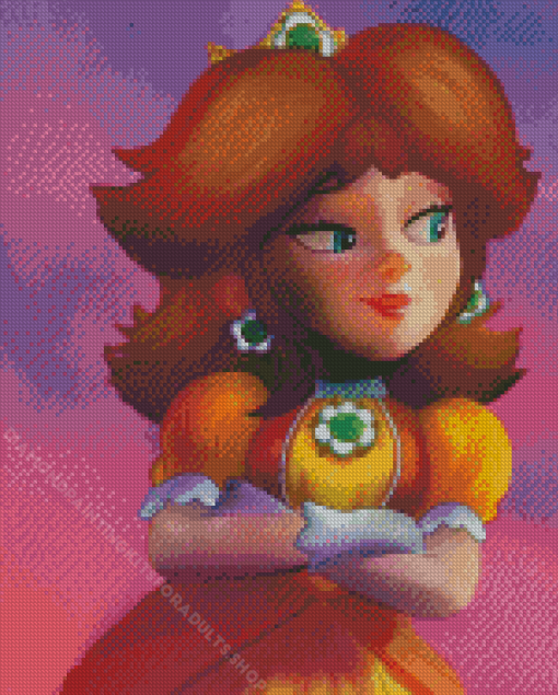 Super Mario Game Princess Daisy Diamond Painting