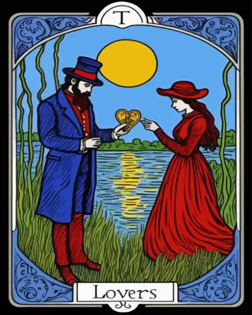 Tarot The Lovers Diamond Painting