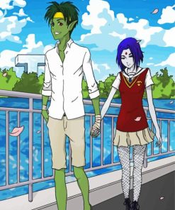 Teen Titans Beast Boy And Raven Diamond Painting