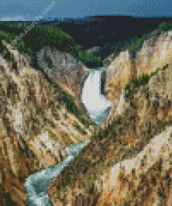 The Grand Canyon of The Yellowstone River Diamond Painting