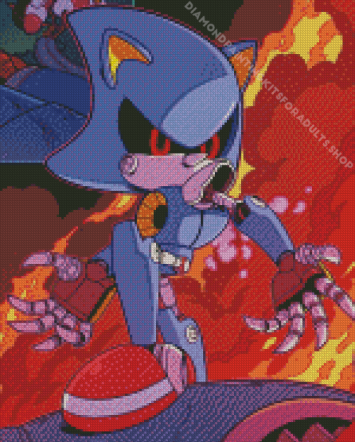 The Hedgehog Metal Sonic Diamond Painting