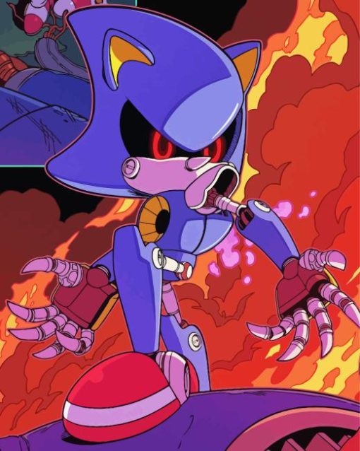 The Hedgehog Metal Sonic Diamond Painting