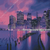 US New York Purple Night Diamond Painting